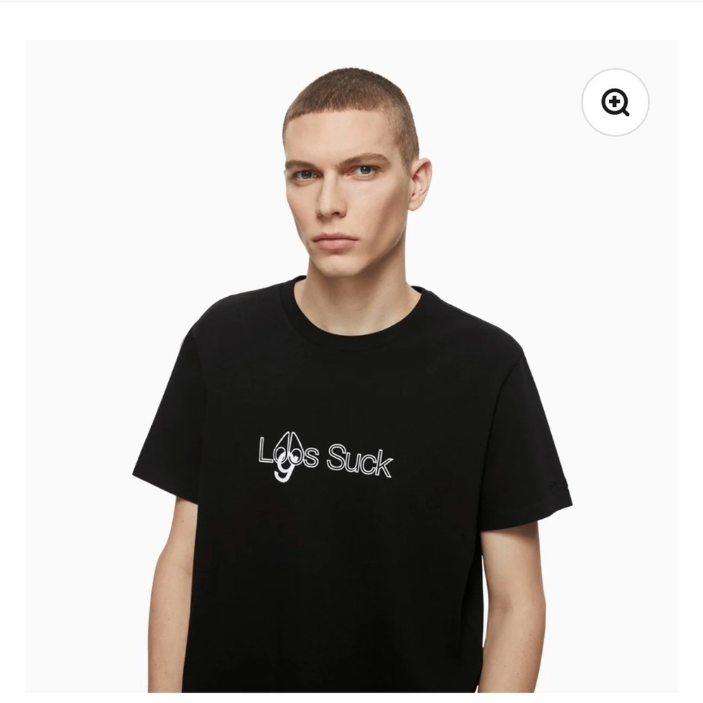 Moose Knuckles Black Short-Sleeve Graphic Tee with White Logo